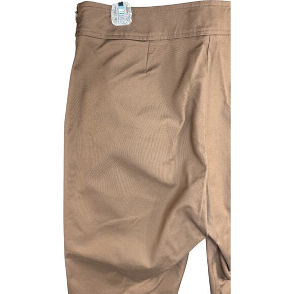 Judith Hart Women's 12 Capri Pants Brown Stretch Side Zip Cotton Blend NWT - Picture 8 of 14